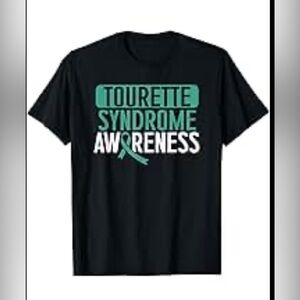 Tourette Syndrome Awareness short‎ sleeve Tee. Women size M. Black